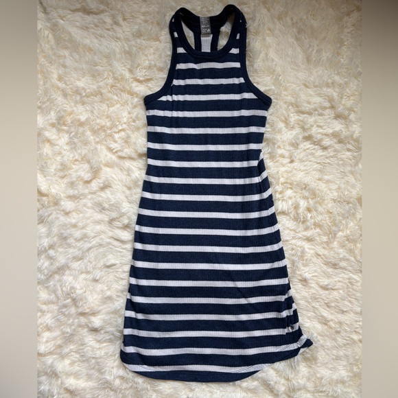 Mountain Hardwear Dresses & Skirts - Mountain Hardwear Striped Racerback Tank Dress XS Blue White Ribbed